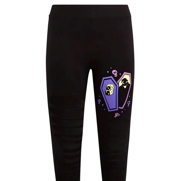 ❤️NWT VINTAGE TORRID LEGGING NIGHTMARE BEFORE CHRISTMAS OOGIE BOOGIE HALLOWEEN - Picture 10 of 12
